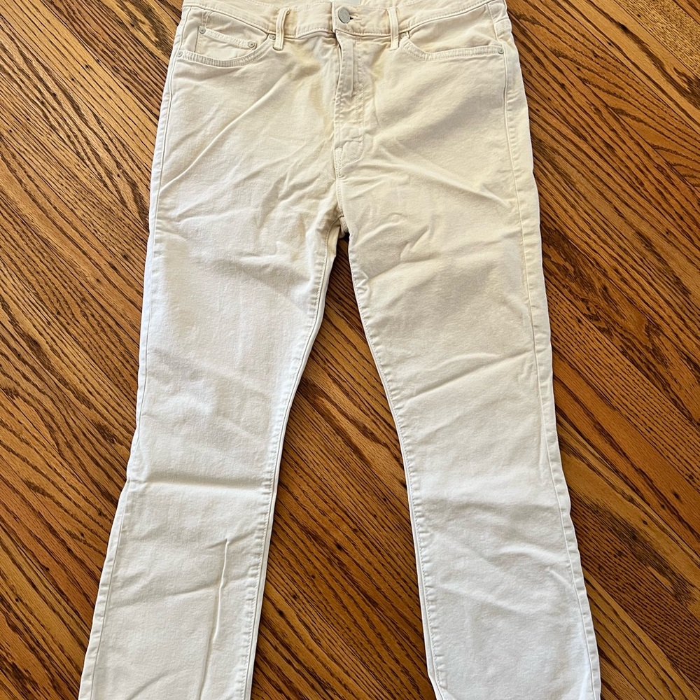 MOTHER Women's Ankle Cropped Jeans in color Chalk it up